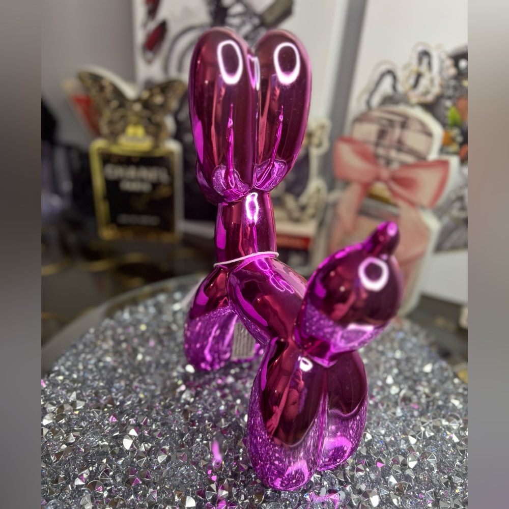 Metallic Pink Balloon Dog Sculpture - Picture 6 of 13